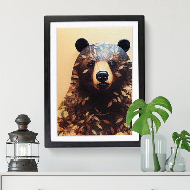 Bear Decoupage - Single Picture Frame Graphic Art Alpen Home Size: 46cm H x 34cm W, Format: Black Framed on Productcaster.