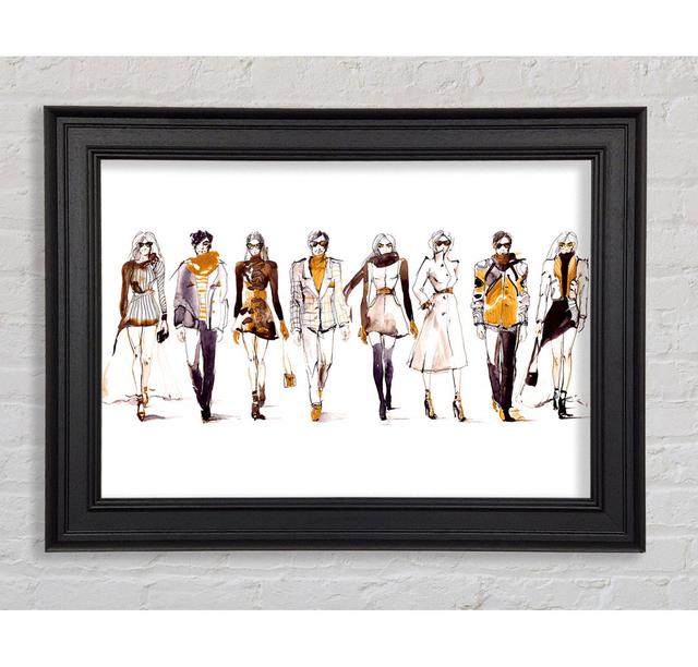 Winter Fashion Show - Single Picture Frame Print Marlow Home Co. Size: 100cm H x 141.4cm W on Productcaster.