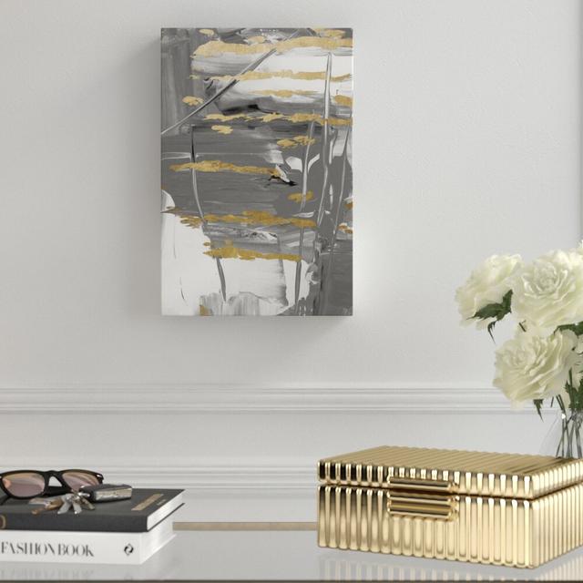 Gold Greys by Oliver Gal - Painting Print East Urban Home Format: Wrapped Canvas, Size: 76.2cm H x 50.8cm W x 3.81cm D on Productcaster.