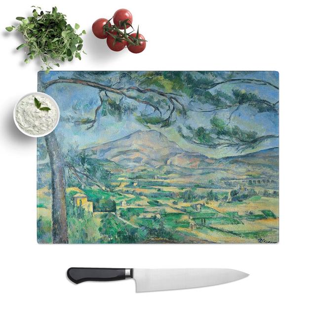 Mont Sainte-Victoire Vol.9 by Paul Cezanne Chopping Board East Urban Home Size: 0.4cm H x 20cm W x 28.5cm L on Productcaster.