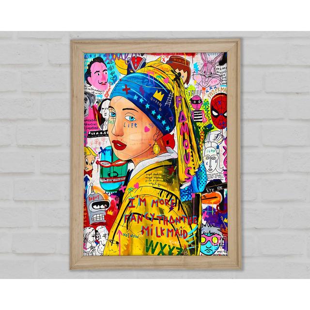 Girl With A Pearl Earring - Einzelner Bilderrahmen Kunstdrucke Rosalind Wheeler Format: Goldener Rahmen, Größe: 84,1 cm H x 59,1 cm B x 1,5 cm T on Productcaster.