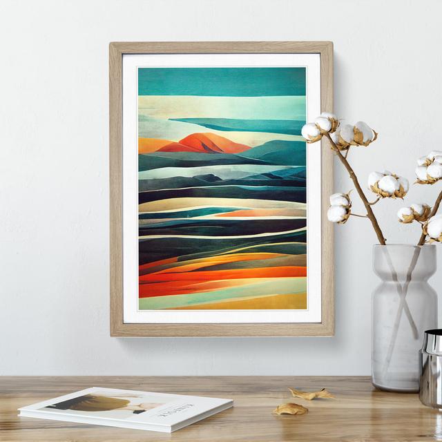 Mountain - Single Picture Frame Print Alpen Home Frame Colour: Oak, Size: 46cm H x 34cm W x 2cm D on Productcaster.