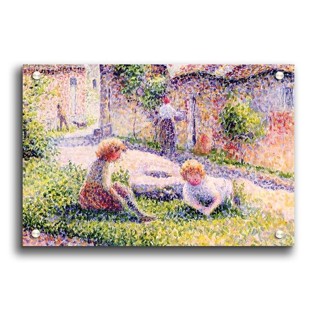 Children on a Farm by Camille Pissarro - Painting Print on Paper East Urban Home Size: 21cm H x 29.7cm W on Productcaster.