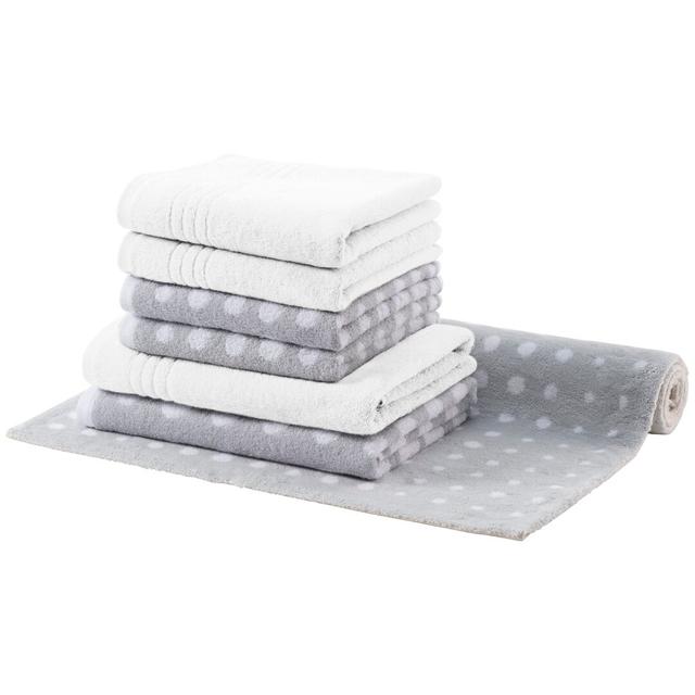 Dot-Madison 7 Piece Hand Towel Bale Egeria Colour: Grey on Productcaster.