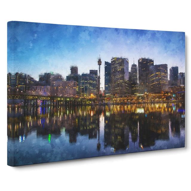 CAN1911CAN Sydney Skyline Vol.1 Painting East Urban Home Size: 35cm H x 76cm W x 3cm D on Productcaster.