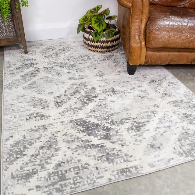 Garibay Oscar Anise Grey/Cream Rug World Menagerie Rug Size: Rectangle 120 x 170cm on Productcaster.