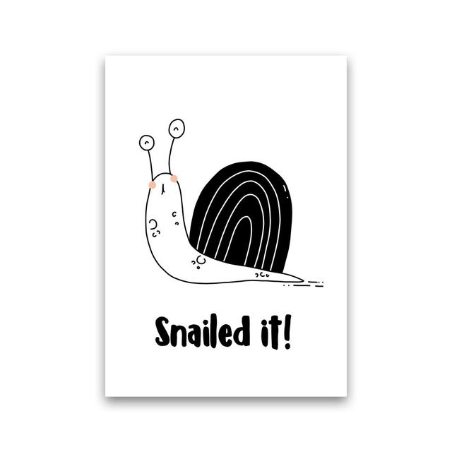 Snail by Miniofmine - Graphic Art Isabelle & Max Format: Unframed, Size: 59cm H x 42cm W x 1cm D on Productcaster.