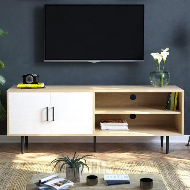 Casandra TV Stand for TVs up to 55" Latitude Run Colour: Original Wood Colour on Productcaster.