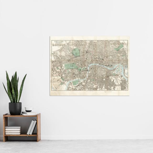 Map Philip 1881 London City England Plan Chart - Unframed Graphic Art Borough Wharf on Productcaster.