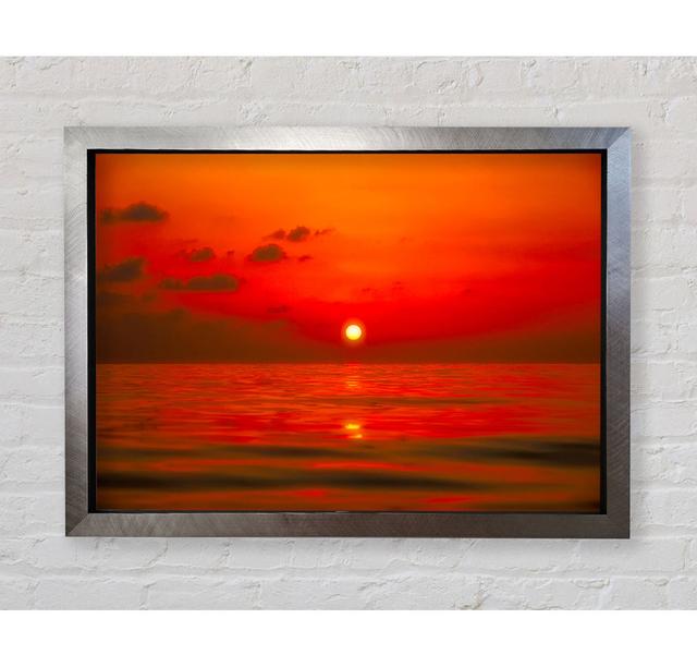 Perfect Red Sky Framed Print Highland Dunes Size: 59.7cm H x 84.1cm W x 3.4cm D, Format: Silver Framed Paper on Productcaster.