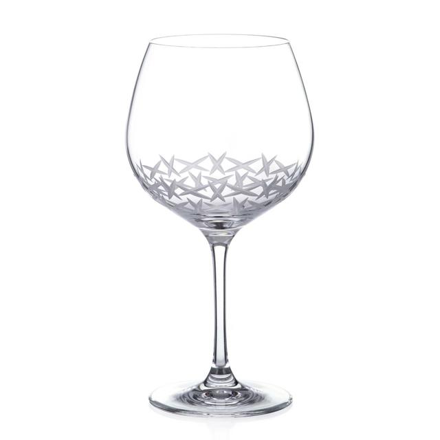 Hand Cut Design Frost Perfect Gift 610ml Gin Balloon Glass Diamante on Productcaster.