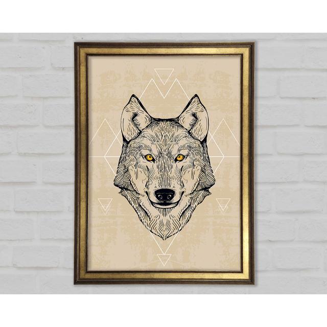 Wolf Head - Single Picture Frame Art Prints Alpen Home Size: 59.7cm H x 42cm W x 1.5cm D on Productcaster.