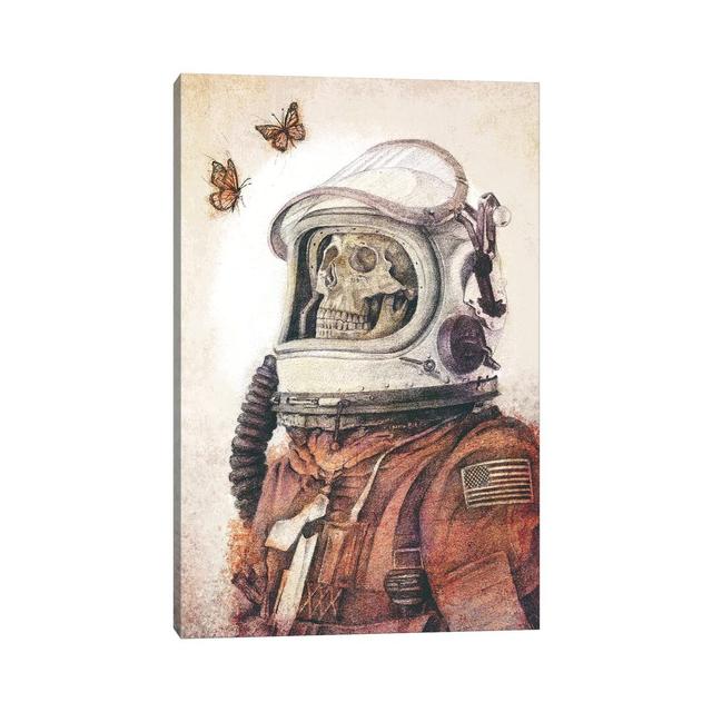 Butterflies in Space by Mike Koubou - Wrapped Canvas Graphic Art Happy Larry Size: 45.72cm H x 30.48cm W x 1.91 cm D on Productcaster.