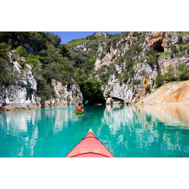 Kayaking on the river Verdon, in Provence, France House of Hampton Size: 81cm H x 122cm W on Productcaster.