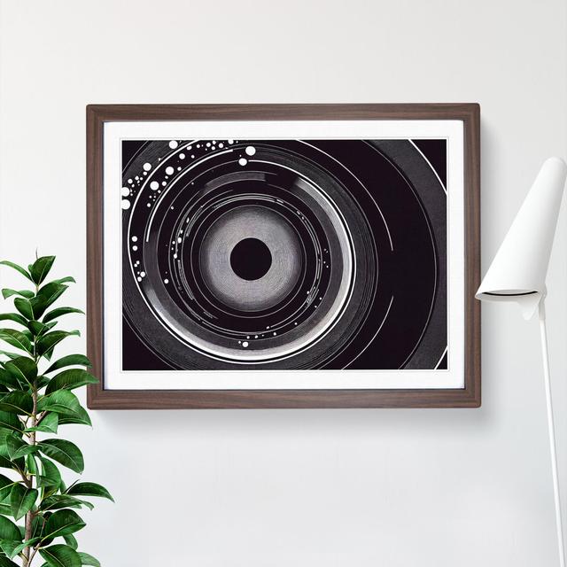 Fabulous Vinyl Record Abstract - Single Picture Frame Painting Metro Lane Size: 25cm H x 34cm W x 2cm D, Frame Colour: Walnut on Productcaster.