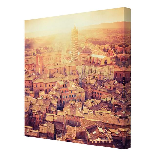 'Fiery Siena' - Wrapped Canvas Graphic Art Print East Urban Home Size: 60cm H x 60cm W x 2cm D on Productcaster.