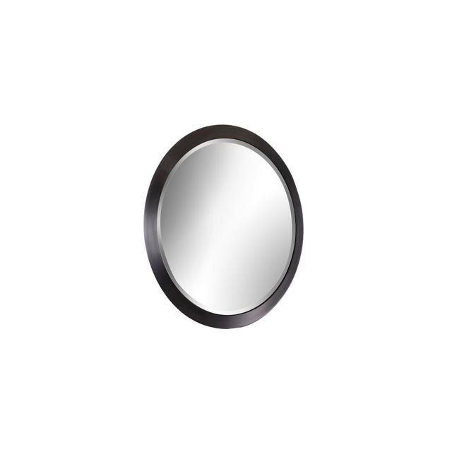 Seraina Round Metal Framed Wall Mounted Accent Mirror in Gunmetal 17 Stories on Productcaster.