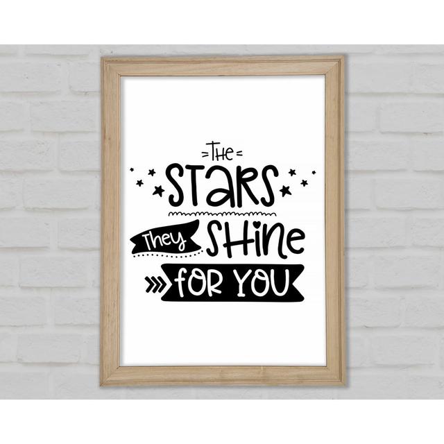 The Stars They Shine For You Framed Print Happy Larry Size: 29.7cm H x 21cm W x 1.5cm D on Productcaster.