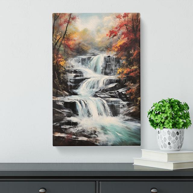 Waterfall Action Painting No.2 - No Frame Art Prints Alpen Home Size: 50cm H x 35cm W x 3cm D on Productcaster.