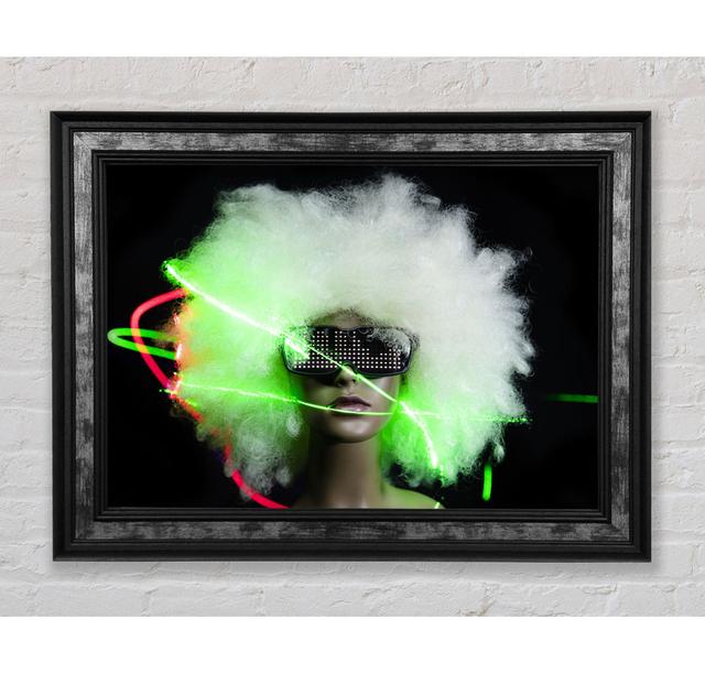 Neon Light Afro - Einzelne Bilderrahmen Kunstdrucke Bright Star Größe: 42 cm H x 59,7 cm B x 8 cm T on Productcaster.