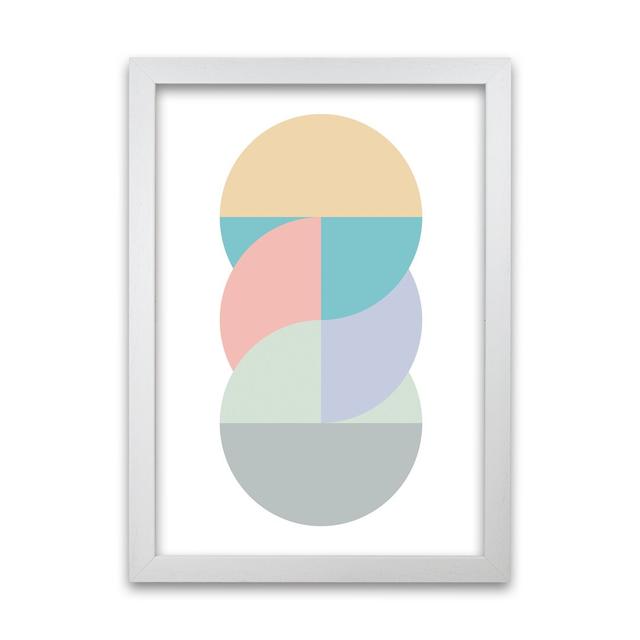 Abstract Pastel Nursery B - Graphic Art Print on Paper Norden Home Frame Option: White Frame, Size: 30cm H x 21cm W x 3cm D on Productcaster.