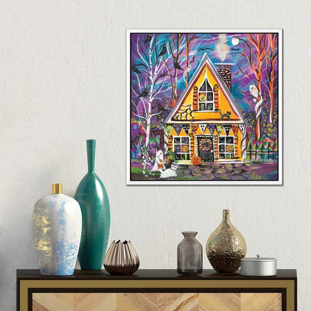 Haunted House by Estelle Grengs - Gallery-Wrapped Canvas Giclée on Canvas Rosalind Wheeler Format: White Floater Framed, Size: 45.72cm H x 45.72cm W x on Productcaster.