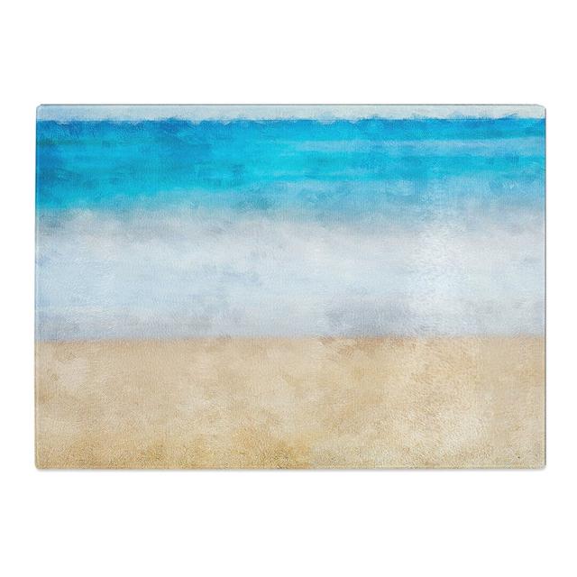 Tempered Glass upon a Beach in Tarragona Spain Painting Chopping Board East Urban Home Size: 28.5 cm x 39 cm on Productcaster.