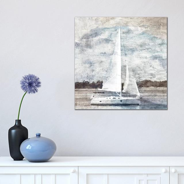 Sailboat On Water Longshore Tides Size: 45.72cm H x 45.72cm W x 1.91cm D on Productcaster.