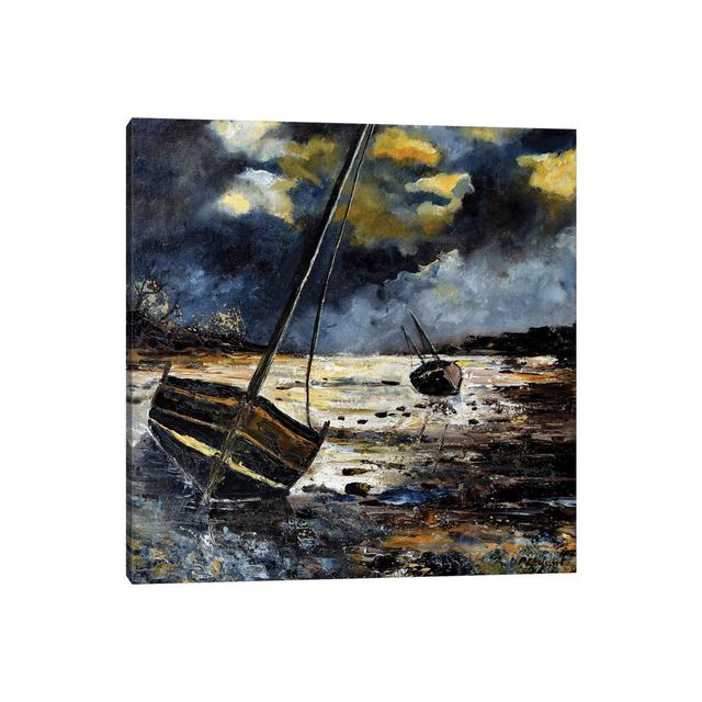 Seascape 78 by Pol Ledent - Wrapped Canvas Painting Breakwater Bay Size: 30.48cm H x 30.48cm W x 1.91cm D on Productcaster.