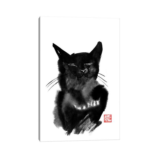 Happy Cat by Péchane - Print on Canvas Bloomsbury Market Format: Wrapped Canvas, Size: 66.04cm H x 45.72cm W x 3.81cm D on Productcaster.