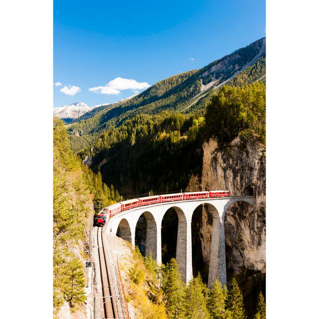 Train On Rhaetian Railway by Phbcz - Wrapped Canvas Print Alpen Home Size: 20cm H x 30cm W on Productcaster.