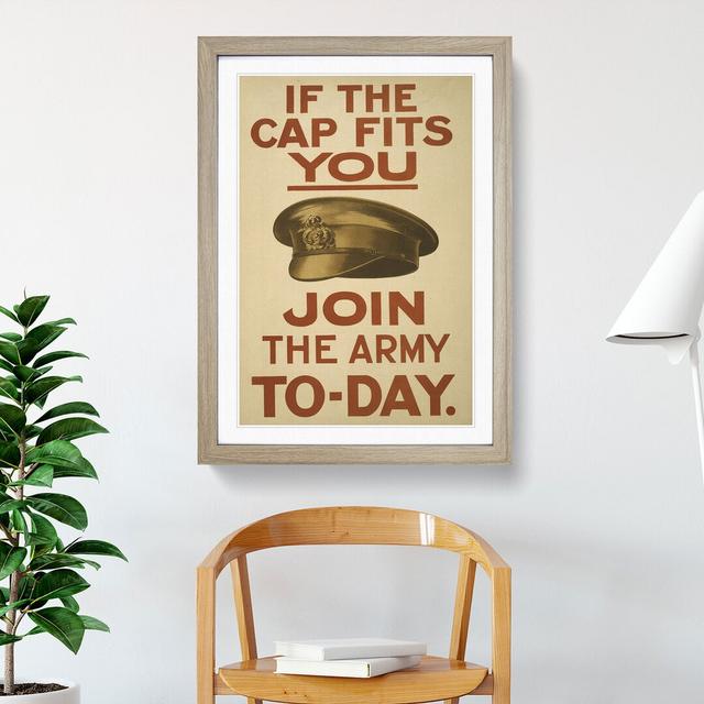 Vintage Join the Army Advertisement - Picture Frame Graphic Art East Urban Home Size: 48cm H x 36cm W x 2cm D, Frame Option: Oak on Productcaster.