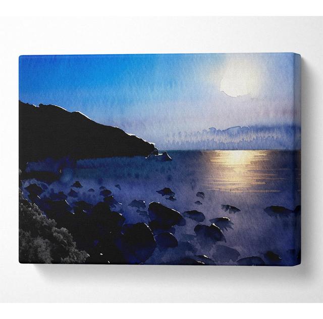 Mist of the Ocean Rocks at Daybreak - Kunstdrucke auf Leinwand - Wrapped Canvas House of Hampton Größe: 81 cm H x 121,9 cm B x 10 cm T on Productcaster.