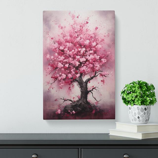 Cherry Blossom Tree Expressionism - Print Marlow Home Co. Size: 60cm H x 40cm W x 3cm D on Productcaster.