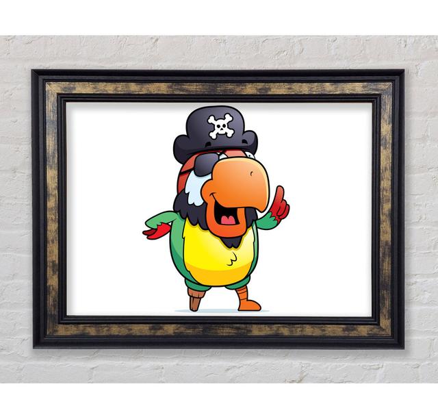 Pirate Parrot Eyepatch White Framed Print Bright Star Size: 59.7cm H x 84.1cm W on Productcaster.