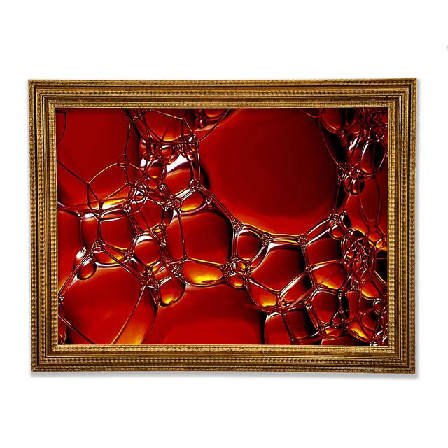 Burnt Orange Bubbles Framed Print Ivy Bronx Size: 29.1cm H x 42cm W x 3cm D on Productcaster.