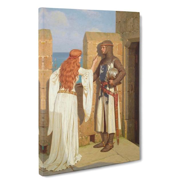 The Shadow by Edmund Leighton - Wrapped Canvas Painting East Urban Home Size: 76cm H x 50cm W x 3cm D on Productcaster.