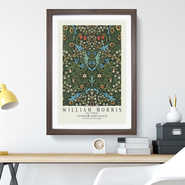 Tulip with Border by William Morris - Picture Frame Graphic Art East Urban Home Frame Option: Walnut, Size: 48cm H x 36cm W x 2cm D on Productcaster.