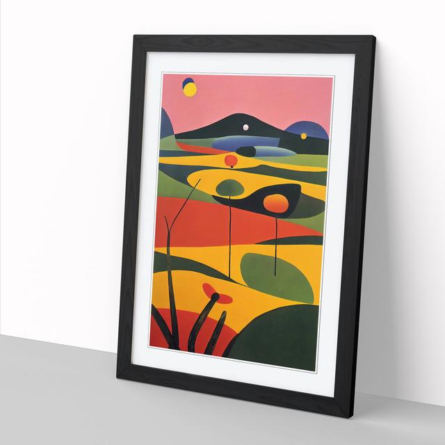 Spring Forest In Abstract Vol.3 - Single Picture Frame Graphic Art Marlow Home Co. Frame Option: Oak, Size: 46cm H x 34cm W x 2cm D on Productcaster.