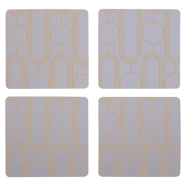 Square 4 Piece Coaster Set (Set of 4) 17 Stories Colour: Purple on Productcaster.