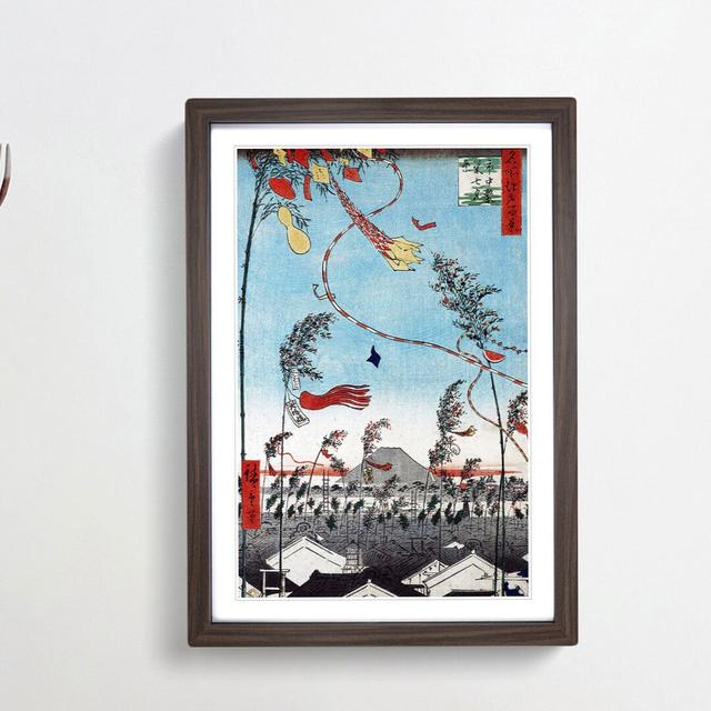 Tanabata Festival by Utagawa Hiroshige - Picture Frame Art Print East Urban Home Size: 48cm H x 36cm W x 2cm D, Frame Option: Walnut Framed on Productcaster.