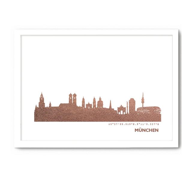 Munich Munich Skyline - Single Picture Frame Print Brayden Studio Size: 33cm H x 43cm W x 4cm D on Productcaster.