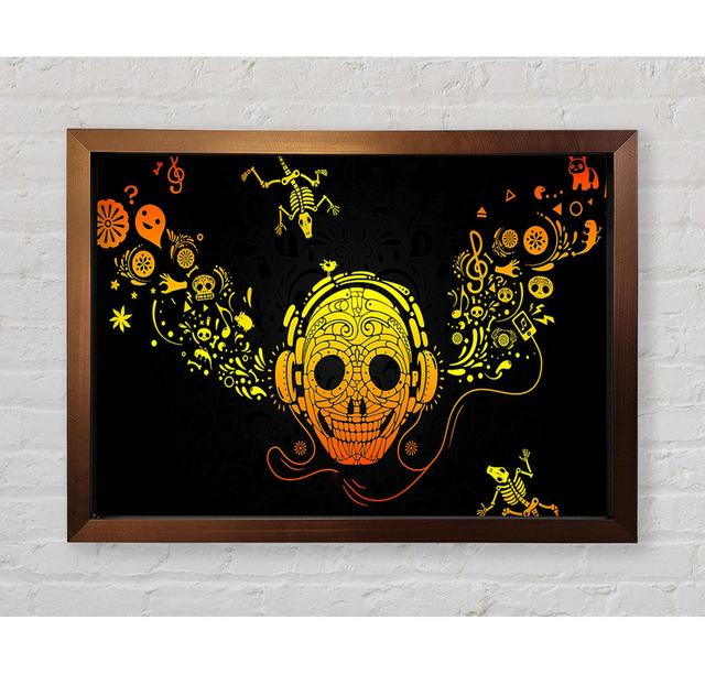 Skeleton Heads - Single Picture Frame Art Prints The Seasonal Aisle Size: 100cm H x 141.1cm W on Productcaster.