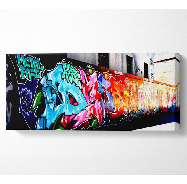 Metal Face - Wrapped Canvas Art Prints Ivy Bronx Size: 50.8cm H x 121.9cm W on Productcaster.