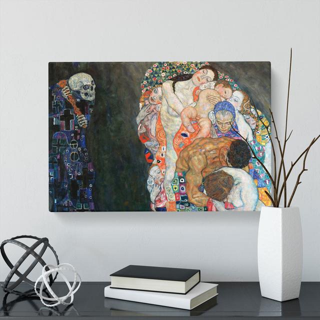 Death And Life by Gustav Klimt - Wrapped Canvas Painting East Urban Home Size: 40cm H x 60cm W x 3cm D on Productcaster.