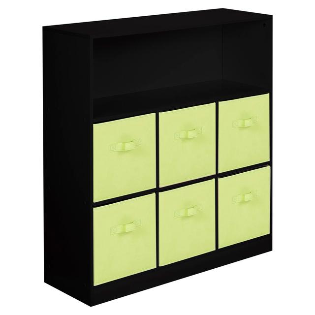 Alyssia Bookcase 17 Stories Colour: Black/Green on Productcaster.