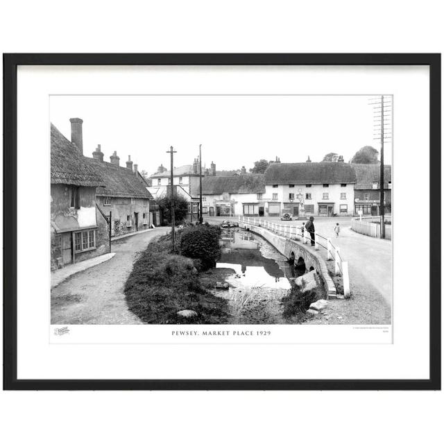 Pewsey, Market Place 1929 - Single Picture Frame Print The Francis Frith Collection Size: 45cm H x 60cm W x 2.3cm D on Productcaster.