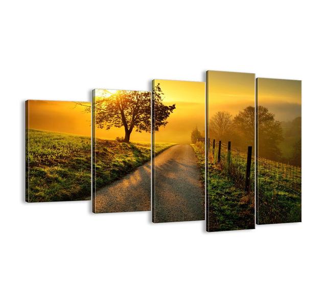 Honey Afternoon - 5 Piece Unframed Photograph Print Set on Canvas Brayden Studio Size: 100cm H x 150cm W x 1.8cm D on Productcaster.