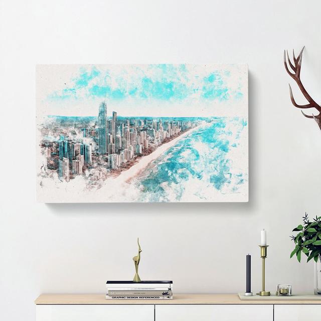 The Gold Coast in Australia - Wrapped Canvas Graphic Art Print East Urban Home Size: 50cm H x 76cm W x 3cm D on Productcaster.