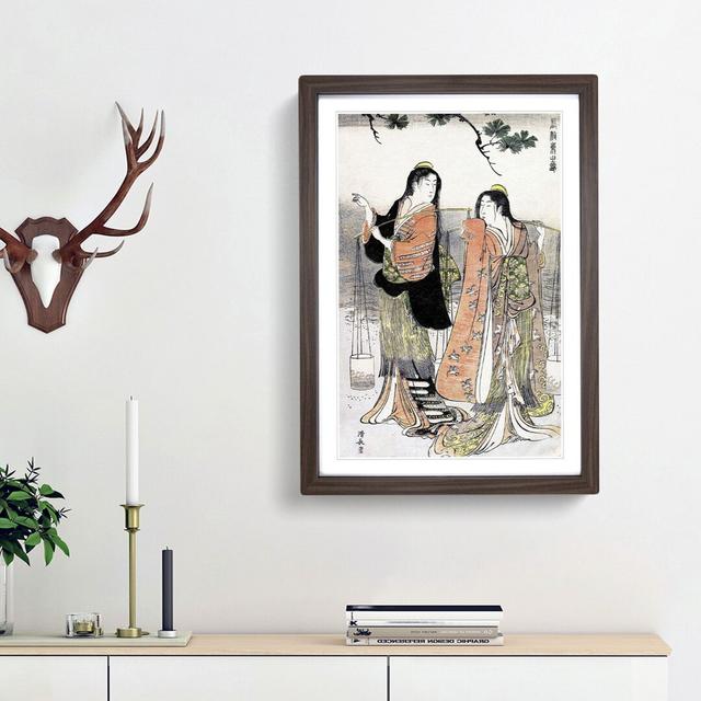 Maidens of Suma by Torii Kiyonaga - Picture Frame Painting Print East Urban Home Frame Option: Walnut Framed, Size: 36cm H x 27cm W x 2cm D on Productcaster.